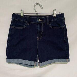 Old Navy Women’s Mid-Rise Dark Blue Jean Shorts Size 0